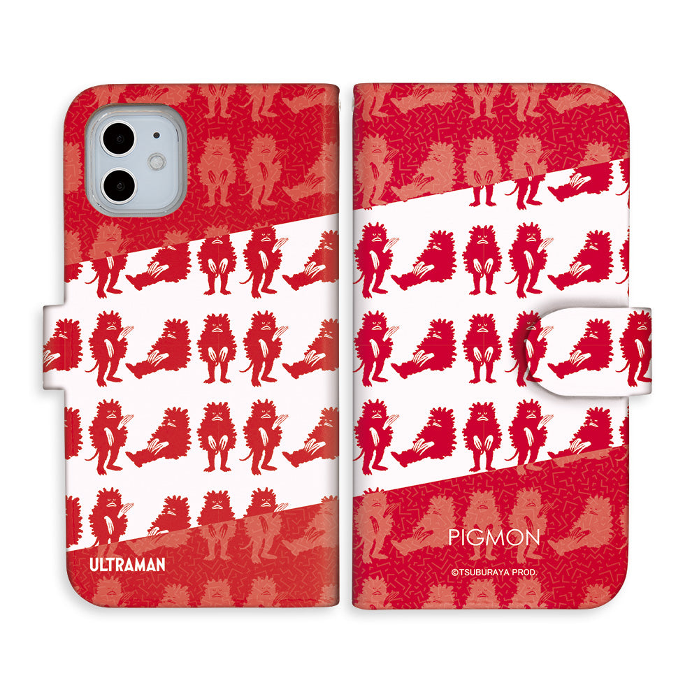 モンモンモン☆手帳型マルチケース（スマホケース）未使用☆つの丸☆墓場の画廊 ウルトラマン スマホケース silhouette ピグモン 手帳型ケース