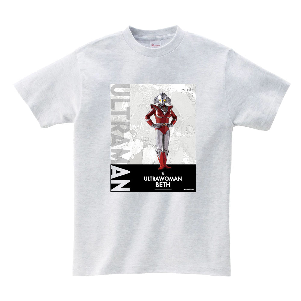 ウルトラマン Tシャツ ウルトラウーマンベス ウルトラマンシリーズ all-ultra アッシュ ULTRAMAN メンズ S ～ XXL 杢グレー  [ulta00173120]