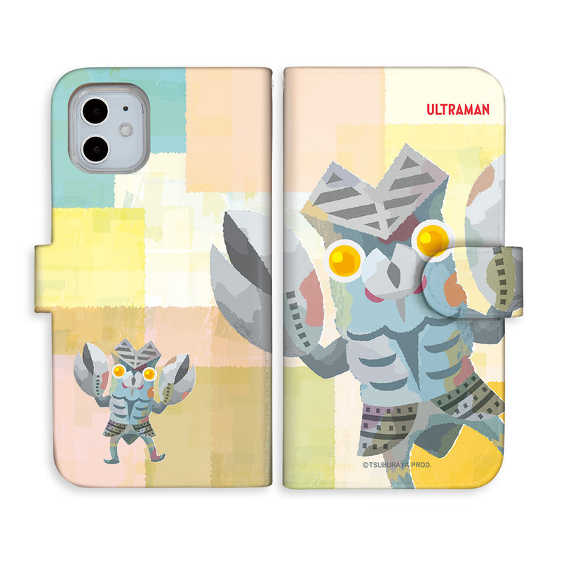 ウルトラマン スマホケース バルタン星人 ペイントデザイン paint 手帳型ケース ULTRAMAN iPhone Android 全機種対応