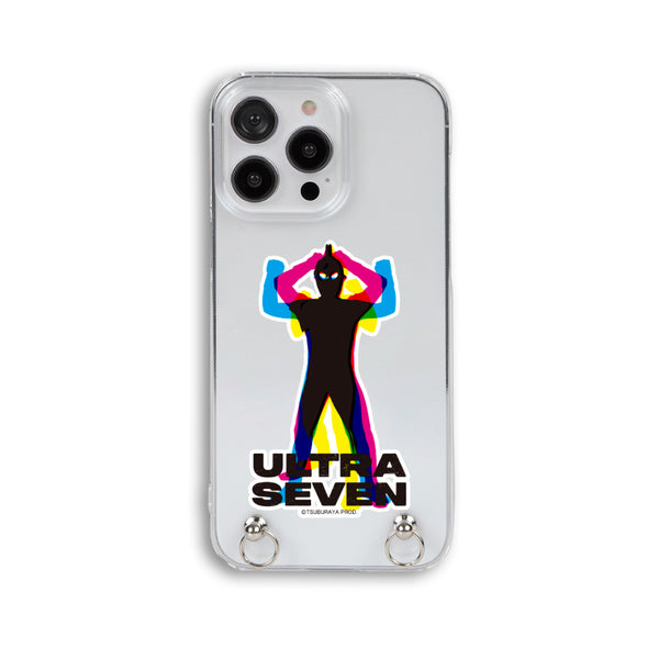 ウルトラマン スマホケース ウルトラセブン2 RGBシルエット rgb ストラップホルダーケース ULTRAMAN