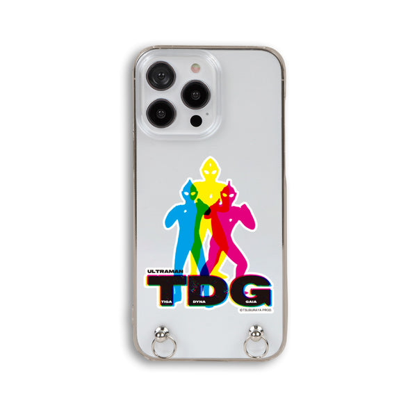 ウルトラマン スマホケース ティガ･ダイナ･ガイア RGBシルエット rgb ストラップホルダーケース ULTRAMAN