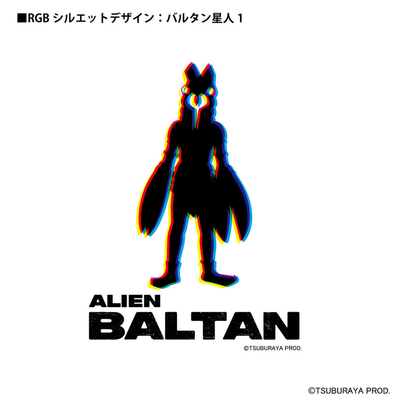 ウルトラマン Tシャツ バルタン星人1 RGBシルエット rgb フロントデザイン ホワイト ブラック ULTRAMAN