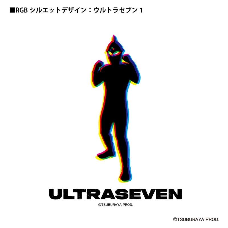 ウルトラマン Tシャツ ウルトラセブン1（白） RGBシルエット rgb ワンポイントデザイン ホワイト ブラック ULTRAMAN