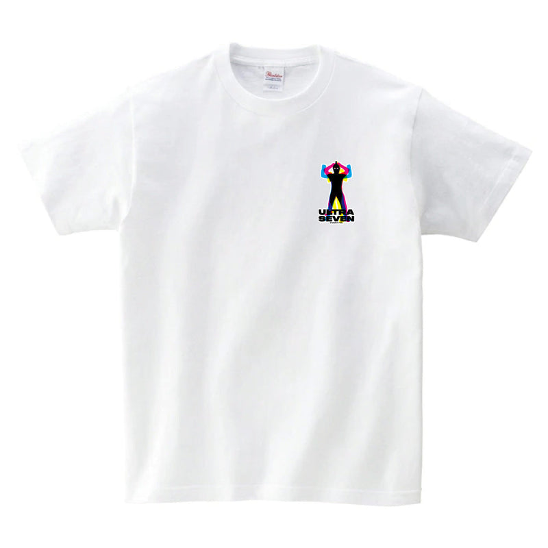 ウルトラマン Tシャツ ウルトラセブン2（白） RGBシルエット rgb ワンポイントデザイン ホワイト ブラック ULTRAMAN
