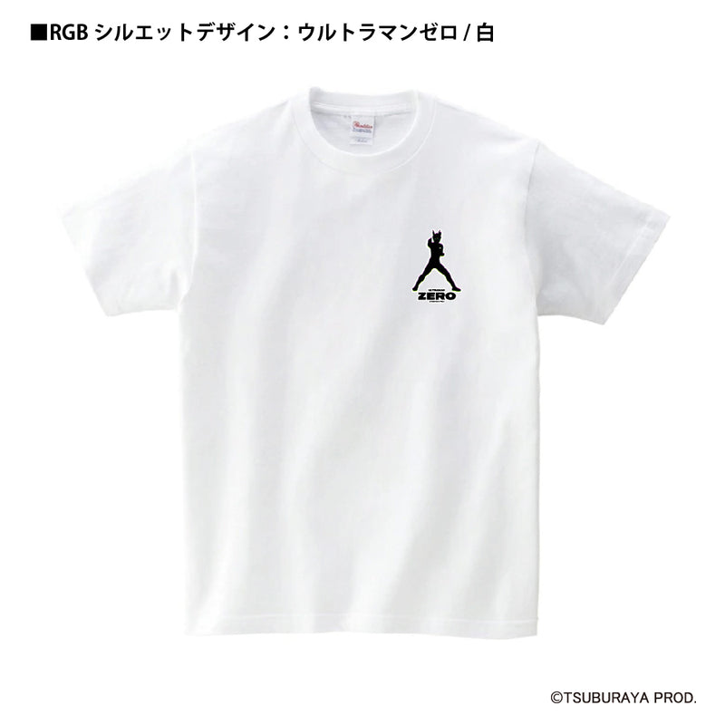 ウルトラマン Tシャツ ウルトラマンゼロ（白） RGBシルエット rgb ワンポイントデザイン ホワイト ブラック ULTRAMAN