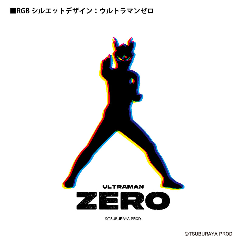 ウルトラマン Tシャツ ウルトラマンゼロ（白） RGBシルエット rgb ワンポイントデザイン ホワイト ブラック ULTRAMAN