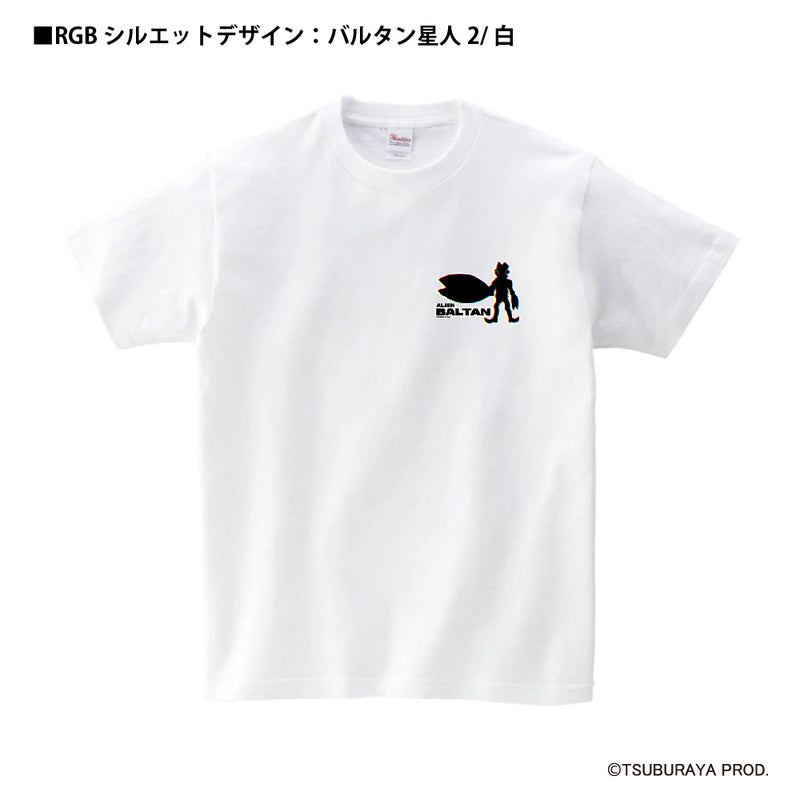 ウルトラマン Tシャツ バルタン星人2（白） RGBシルエット rgb ワンポイントデザイン ホワイト ブラック ULTRAMAN