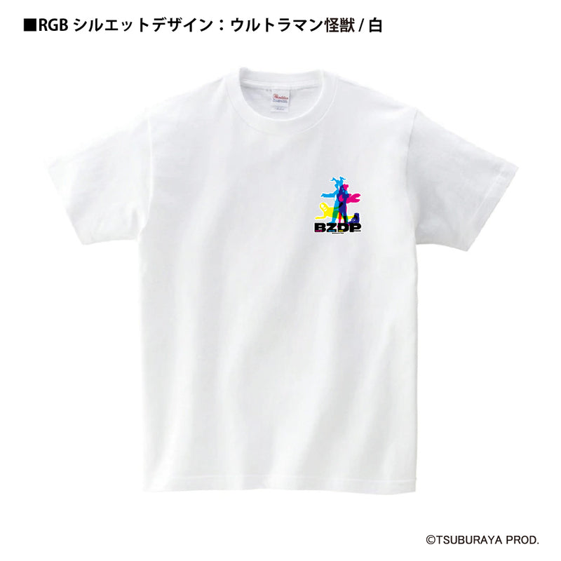 ウルトラマン Tシャツ ウルトラ怪獣（白） RGBシルエット rgb ワンポイントデザイン ホワイト ブラック ULTRAMAN