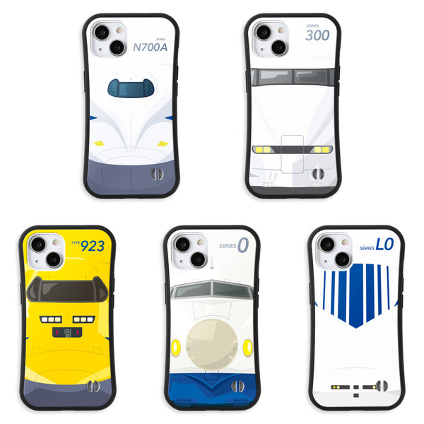 JR 新幹線 N700A 300系 923形 0系 L0系  耐衝撃 スマホケース グリップバンパー フェイスデザイン iPhone JR東海 JR西日本 [jtgp10034141]