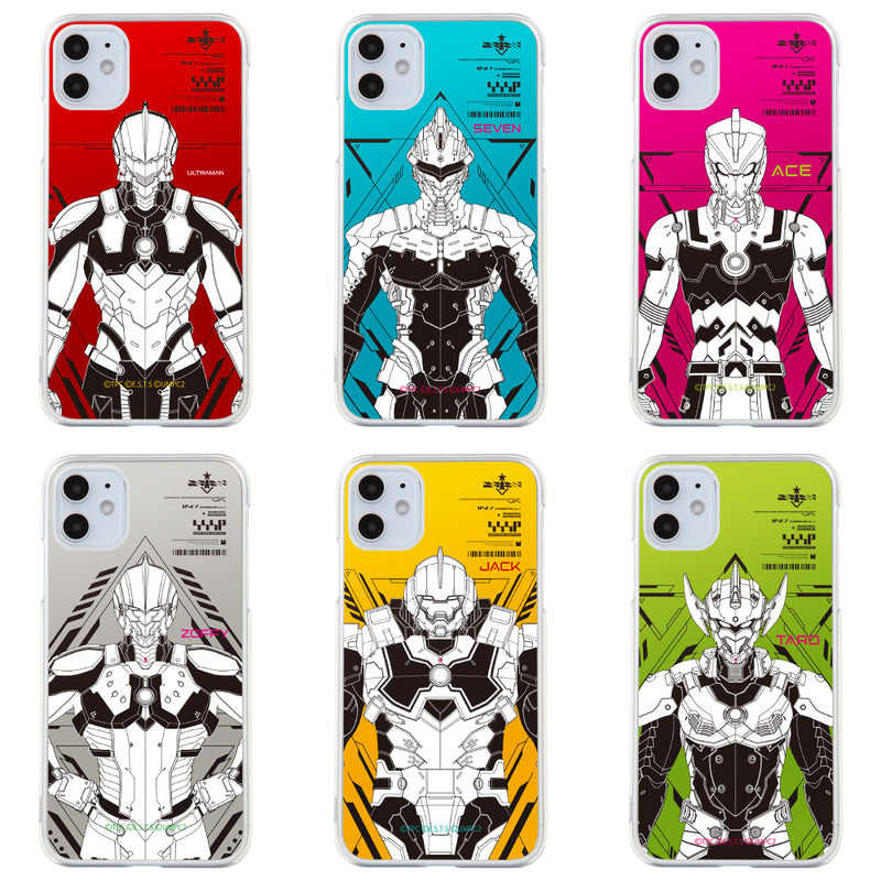 アニメ ULTRAMAN iPhoneケース ウルトラマン セブン エース ゾフィー ジャック タロウ line-draw ハードケース クリア [ulh80033181]