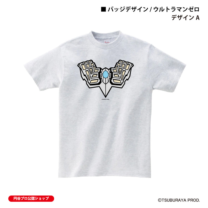 ウルトラマン Tシャツ ウルトラマンゼロ badge アッシュ ULTRAMAN メンズ S ～ XXL 杢 グレー [ulta61043120]