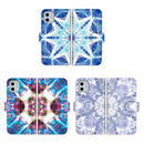 iPhone Android スマホケース kaleidoscope ブルー 手帳型ケース 全機種対応 westart 流星堂TOKYO [wsd60093171]