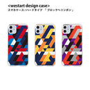 iPhone スマホケース ブロックヘリンボン オレンジ ハードケース クリア westart [wsh60133181]