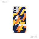iPhone スマホケース ブロックヘリンボン オレンジ ハードケース クリア westart [wsh60133181]