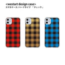 iPhone スマホケース チェック ブラウン ハードケース クリア westart [wsh60183181]